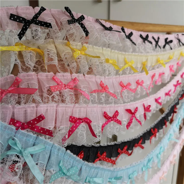 5CM high quality satin bow pleated lace Handmade Lolita series butterfly knot skirt set Doll clothing DIY lace Accessories
5CM high quality satin bow pleated lace Handmade Lolita series butterfly knot skirt set Doll clothing DIY lace Accessories
