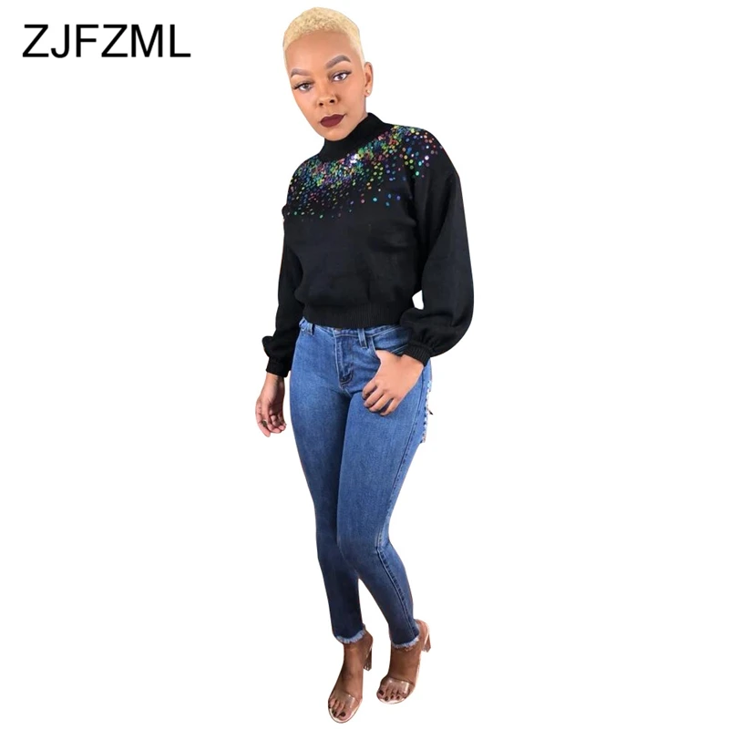 Sequins Patchwork Casual Knitted Sweater Women Round Neck Long Sleeve Cropped Pullover Autumn Winter Plus Size Slim Fit Jumper
Sequins Patchwork Casual Knitted Sweater Women Round Neck Long Sleeve Cropped Pullover Autumn Winter Plus Size Slim Fit Jumper