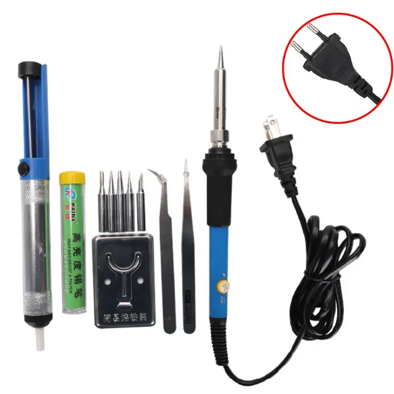 110V 60W US Plug Electric Soldering Iron Temperature Adjustable Soldering Iron Tips And Kits Internal Heated Welding Tools
110V 60W US Plug Electric Soldering Iron Temperature Adjustable Soldering Iron Tips And Kits Internal Heated Welding Tools