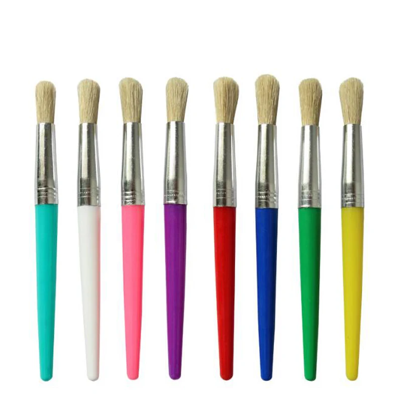 Children'S DIY Doodle Watercolor Brush Candy Color 4 Round Head Plastic Rod Pig Mane Art Painting Acrylic And Oil Brush
Children'S DIY Doodle Watercolor Brush Candy Color 4 Round Head Plastic Rod Pig Mane Art Painting Acrylic And Oil Brush