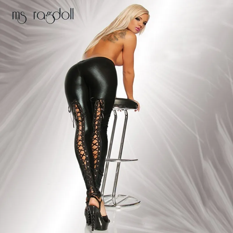 Women Black Sexy Lace Leggings Leather Pencil Legging Leather Female Fashion High Waist Bandage skinny Pants Punk
Women Black Sexy Lace Leggings Leather Pencil Legging Leather Female Fashion High Waist Bandage skinny Pants Punk