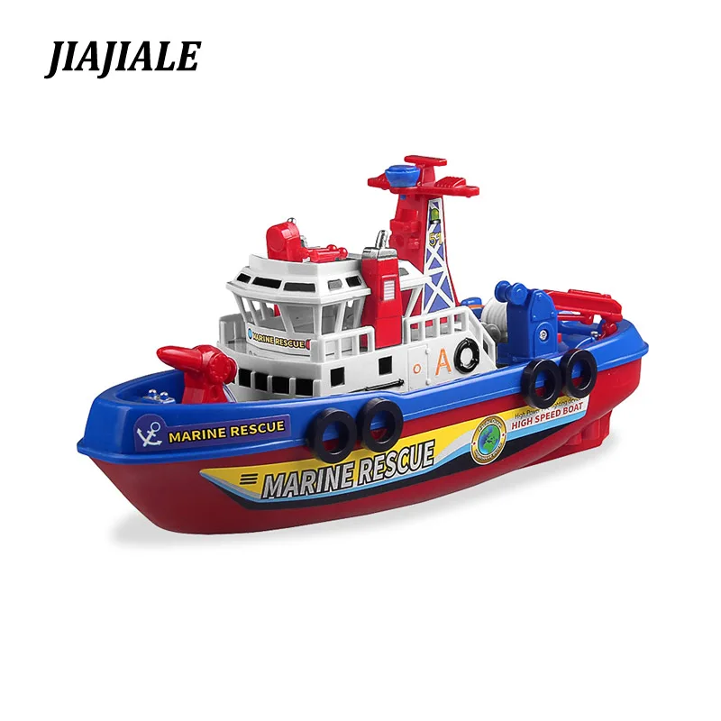 Электронная игрушечная лодка с водяным насосом огонь сигнальная светильник