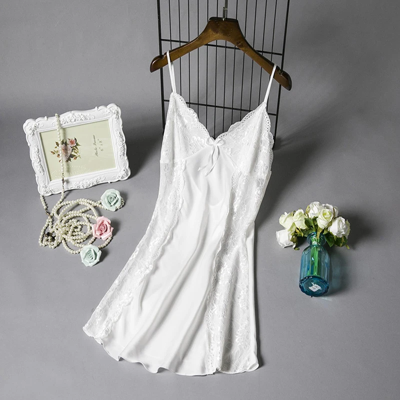 Women's Sexy Lingerie Silk Nightgown Summer Dress Lace Night Dress Sleepwear Nightie Satin Homewear Nightwear Dress Sleepshirts
Women's Sexy Lingerie Silk Nightgown Summer Dress Lace Night Dress Sleepwear Nightie Satin Homewear Nightwear Dress Sleepshirts