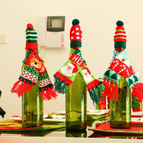 1Pcs Christmas Wine Bottle Cover Case Slipcover Xmas Party Decals Household Table Decor Knitted Wrap Hat Top Scarf Gift
1Pcs Christmas Wine Bottle Cover Case Slipcover Xmas Party Decals Household Table Decor Knitted Wrap Hat Top Scarf Gift
