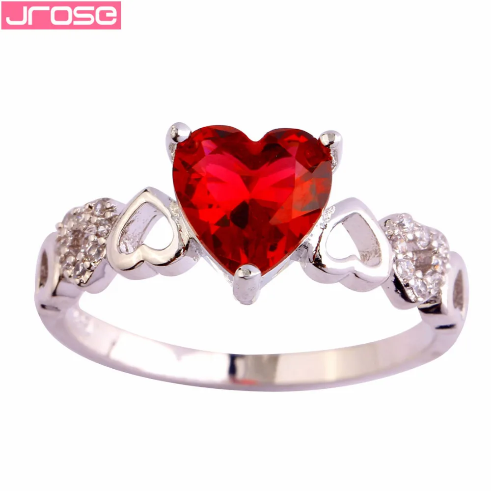 JROSE Fashion Heart Love Jewelry Pink Tourmaline & White CZ Silver Color Ring Size 6 7 8 9 10 Women's Fashion Beauty Bride Rings
JROSE Fashion Heart Love Jewelry Pink Tourmaline & White CZ Silver Color Ring Size 6 7 8 9 10 Women's Fashion Beauty Bride Rings