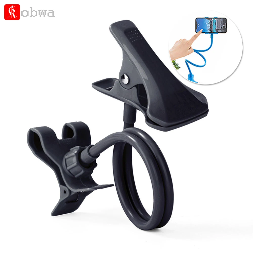 Flexible Lazy Mobile Phone Stand 360 Degree Rotatable Smartphone Holder Universal Bracket Long arm Mount on table bad with Clip
Flexible Lazy Mobile Phone Stand 360 Degree Rotatable Smartphone Holder Universal Bracket Long arm Mount on table bad with Clip