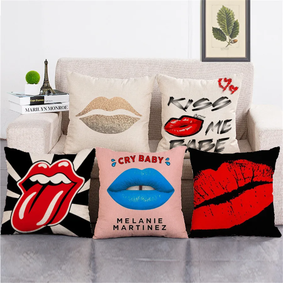 ZXZXOON 18 Inches Rolling Stones Red Lip Pattern Cotton Linen Cushion Cover Pillowcase Chair Waist Throw Pillow Cover Home
ZXZXOON 18 Inches Rolling Stones Red Lip Pattern Cotton Linen Cushion Cover Pillowcase Chair Waist Throw Pillow Cover Home