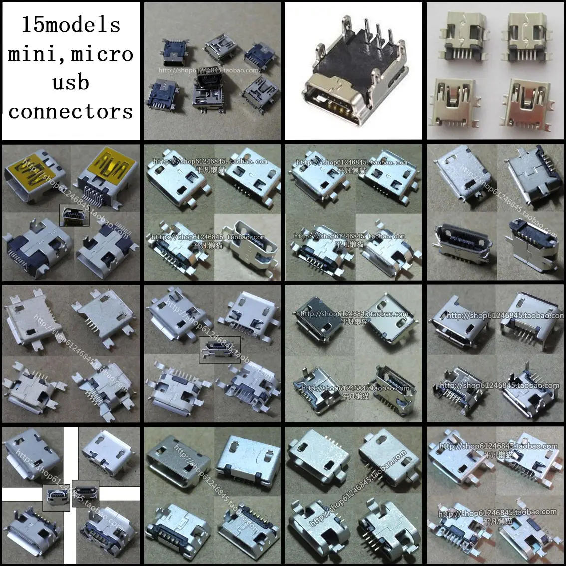 15 Models V3 V5 V8 Micro USB Mini USB Jack connector 5P,5-pin 10P Micro USB Jack,5Pins Micro USB Connector Tail Charging socket
15 Models V3 V5 V8 Micro USB Mini USB Jack connector 5P,5-pin 10P Micro USB Jack,5Pins Micro USB Connector Tail Charging socket