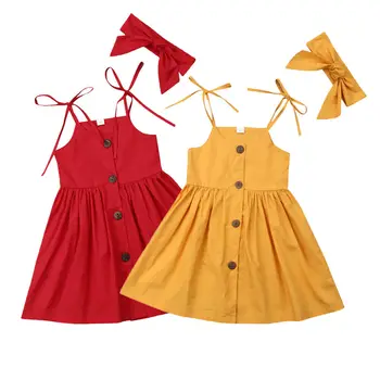 2020 Children Summer Clothing Toddler Girls Princess Strap Dress + Headband Outfits Party Pageant Sleeveless Sundress Solid Gown
2020 Children Summer Clothing Toddler Girls Princess Strap Dress + Headband Outfits Party Pageant Sleeveless Sundress Solid Gown