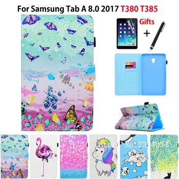 Cartoon Colorful Case For Samsung Galaxy Tab A 8.0" T380 SM-T385 2017 Smart Cover Funda Tablet Stand PU Leather Shell+Film+Pen
Cartoon Colorful Case For Samsung Galaxy Tab A 8.0" T380 SM-T385 2017 Smart Cover Funda Tablet Stand PU Leather Shell+Film+Pen