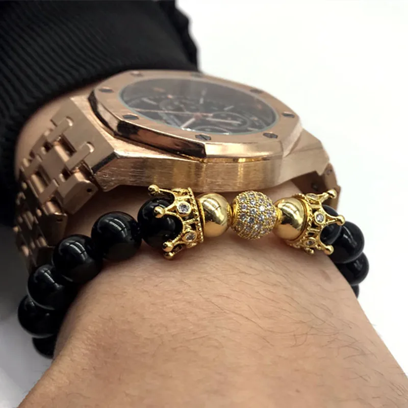 NAIQUBE Men Women Crown Bracelet 8mm Beads 4colors Stone Beaded Charm Bracelet For Men and Women Jewelry Gift
NAIQUBE Men Women Crown Bracelet 8mm Beads 4colors Stone Beaded Charm Bracelet For Men and Women Jewelry Gift