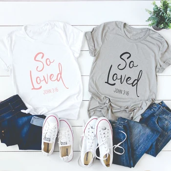 SO LOVED T-shirt women fashion funny slogan Christian Jesus cotton tees grunge tumlbr summer quote casual tees art party t shirt
SO LOVED T-shirt women fashion funny slogan Christian Jesus cotton tees grunge tumlbr summer quote casual tees art party t shirt