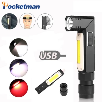 Most bright Built-in battery LED Flashlight Waterproof COB Light USB Rechargeable torch tail magnet Work Light 90 Degrees Rotate
Most bright Built-in battery LED Flashlight Waterproof COB Light USB Rechargeable torch tail magnet Work Light 90 Degrees Rotate
