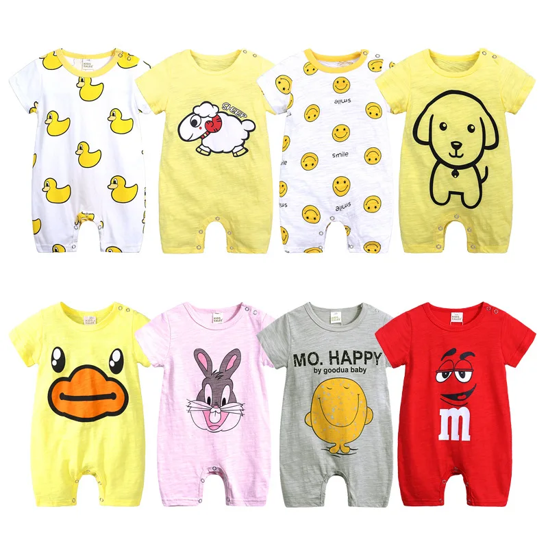 2019 Summer New Style Short Sleeved Baby Romper Cotton Newborn Body Suit Baby Pajama Girls Boys Cartoon M Smile Duck Rompers
2019 Summer New Style Short Sleeved Baby Romper Cotton Newborn Body Suit Baby Pajama Girls Boys Cartoon M Smile Duck Rompers