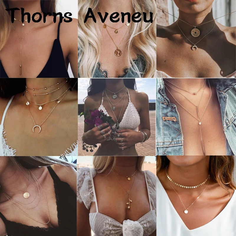 New Fashion Gold Color Flower Star Heart Moon Shape Bohemian Multi-layer Weeding Pendant & Necklaces For Women Party Jewelry
New Fashion Gold Color Flower Star Heart Moon Shape Bohemian Multi-layer Weeding Pendant & Necklaces For Women Party Jewelry