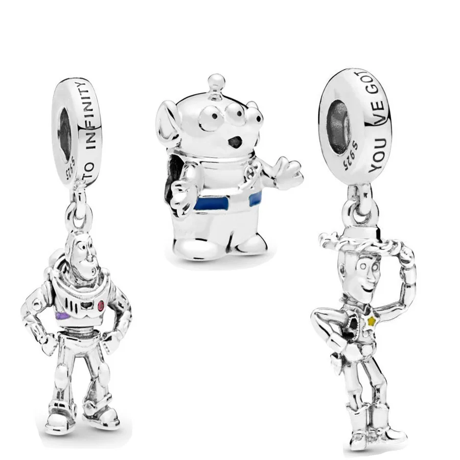 2019 New 925 Sterling Pixar Toy Story Buzz Lightyear Alien Woody Hanging Charm 1Set Fit pandora Bracelet Bead Charm DIY Jewelry
2019 New 925 Sterling Pixar Toy Story Buzz Lightyear Alien Woody Hanging Charm 1Set Fit pandora Bracelet Bead Charm DIY Jewelry