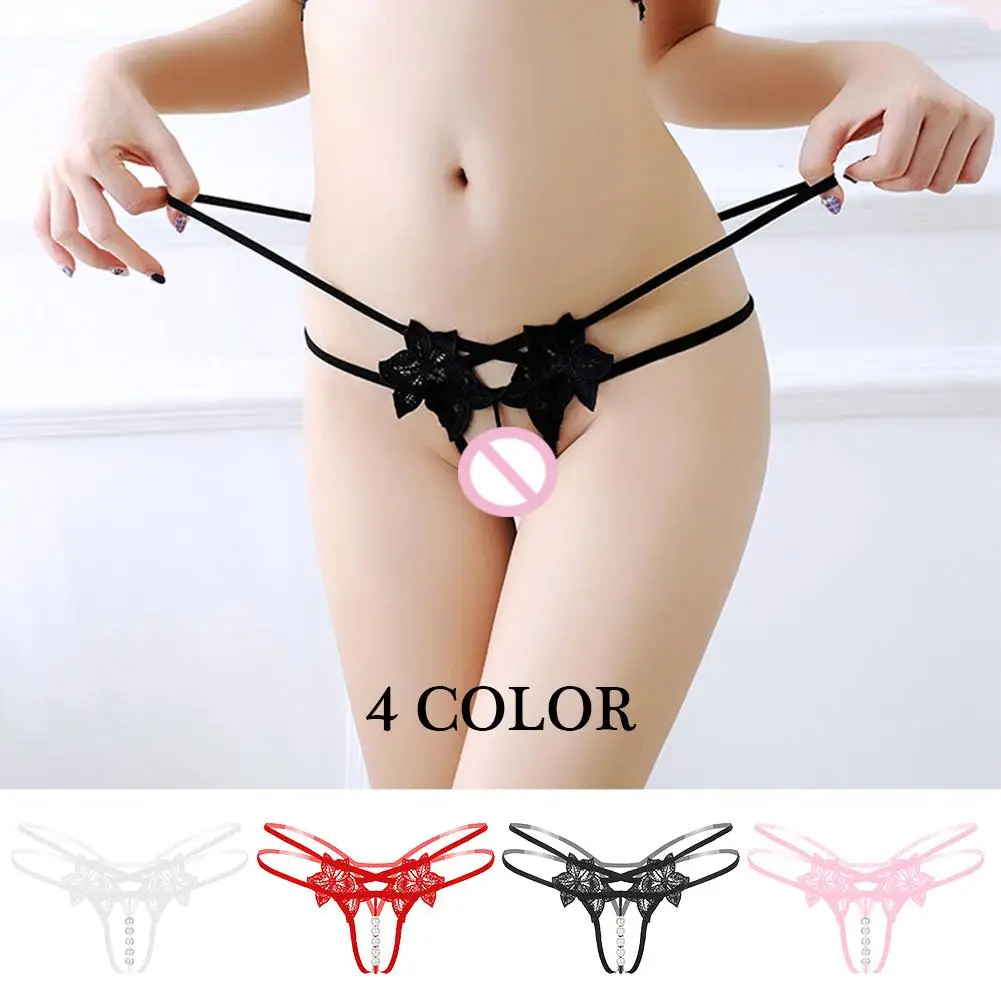 Women Sexy Hot Underwear Lace G String Thong Low Waist Panties With Pearl Bead Hollow Out Lingerie Open Crotch Undies Embroidery
Women Sexy Hot Underwear Lace G String Thong Low Waist Panties With Pearl Bead Hollow Out Lingerie Open Crotch Undies Embroidery