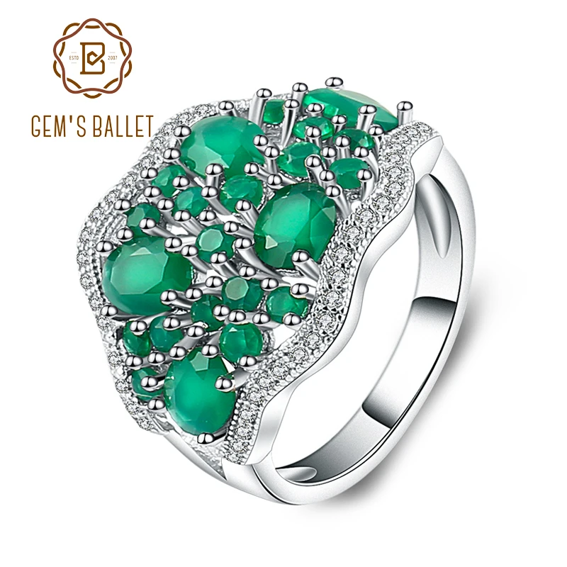 Gem's Ballet 4.77Ct Natural Green Agate Vintage Ring For Women 925 Sterling Silver Gemstone Art Deco Ring Fine Jewelry
Gem's Ballet 4.77Ct Natural Green Agate Vintage Ring For Women 925 Sterling Silver Gemstone Art Deco Ring Fine Jewelry