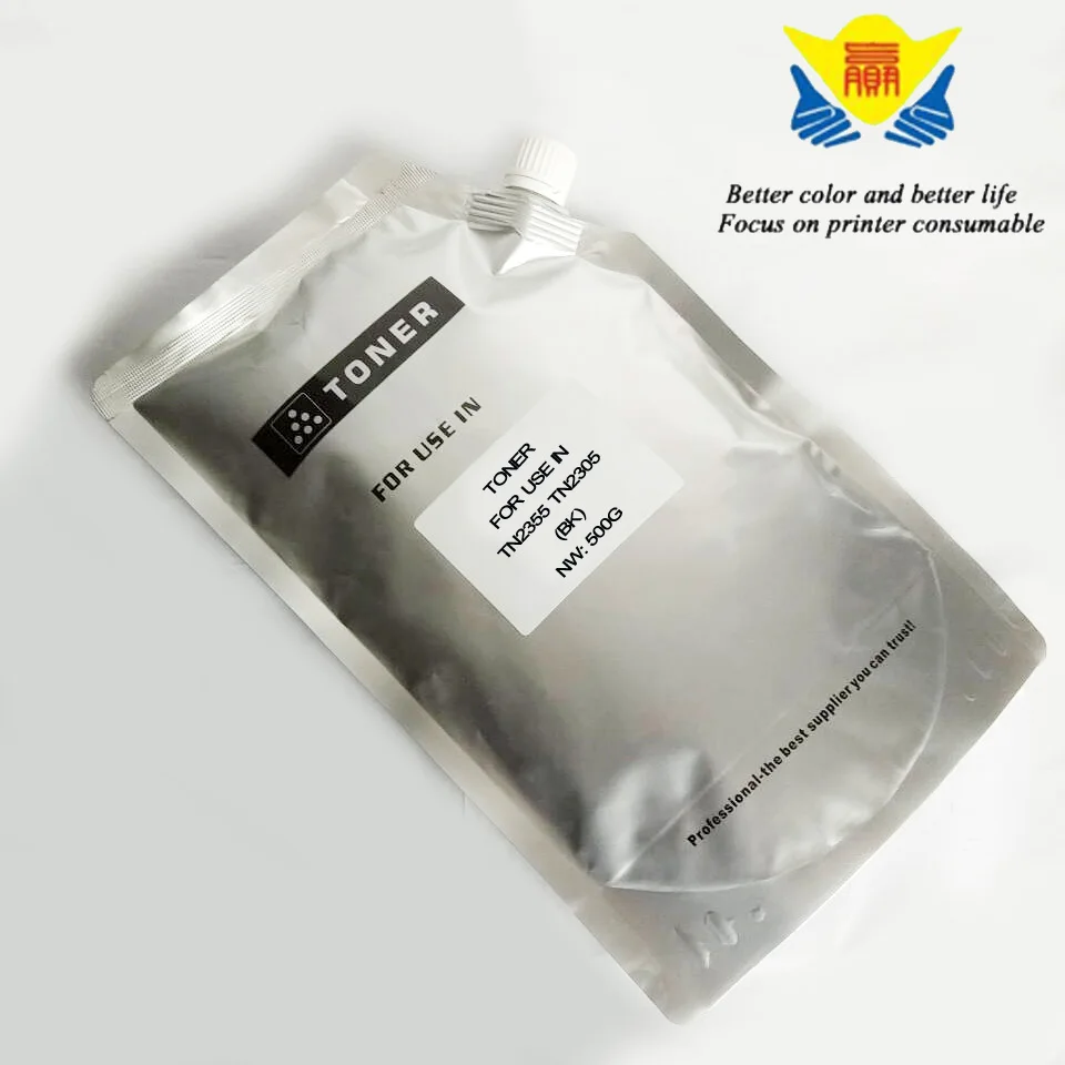 JIANYINGCHEN compatible black refill toner powder For BROTHER TN2355 TN2305 MFC-L2700DW (1pc/lot) 500g per bag
JIANYINGCHEN compatible black refill toner powder For BROTHER TN2355 TN2305 MFC-L2700DW (1pc/lot) 500g per bag