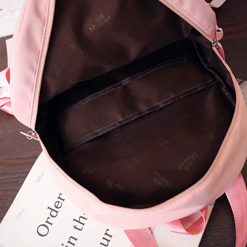 Menghuo Large Capacity Backpack Women Preppy School Bags For Teenagers Female Nylon Travel Bags Girls Bowknot Backpack Mochilas (58)