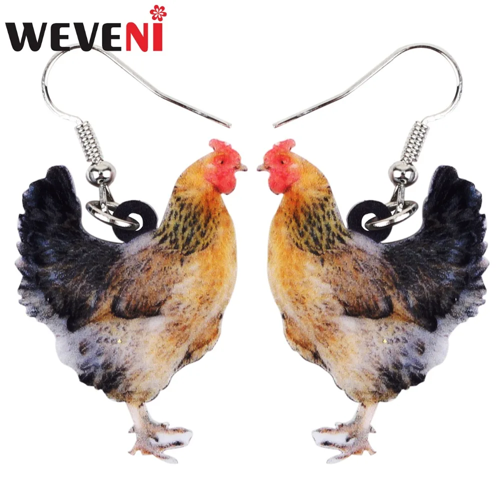 WEVENI Acrylic Elegant Chicken Hen Earrings Big Long Dangle Drop Farm Animal Jewelry For Girl Women Charms Party Bulk Gift Biddy
WEVENI Acrylic Elegant Chicken Hen Earrings Big Long Dangle Drop Farm Animal Jewelry For Girl Women Charms Party Bulk Gift Biddy