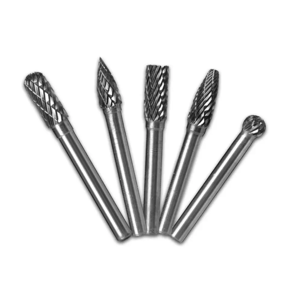DSHA Hot Sale 5 pieces 8MM carbide rotary grinding head mold grinder 1/4 inch shank cutter | Инструменты
