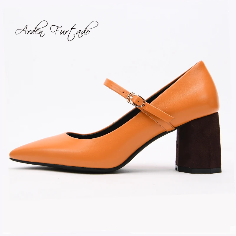 Arden Furtado 2019 spring autumn chunky heels pointed toes pumps buckle strap orange mary janes genuine leather dress shoes new
Arden Furtado 2019 spring autumn chunky heels pointed toes pumps buckle strap orange mary janes genuine leather dress shoes new