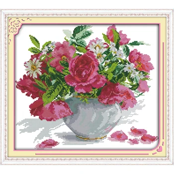 Everlasting Love Roses And Daisies Chinese Cross Stitch Kits Ecological Cotton Clear Stamped Printed 11CT DIY Wedding Decoration
Everlasting Love Roses And Daisies Chinese Cross Stitch Kits Ecological Cotton Clear Stamped Printed 11CT DIY Wedding Decoration