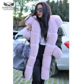 Tatyana Furclub Real Fur Parkas For Women Fahsion Jacket With Natural Fox Fur Collar Winter Outwear Pink Coat Rabbit Fur Lining
Tatyana Furclub Real Fur Parkas For Women Fahsion Jacket With Natural Fox Fur Collar Winter Outwear Pink Coat Rabbit Fur Lining