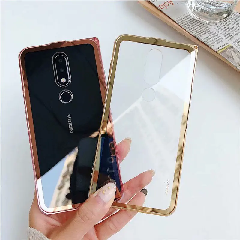 For Nokia 6.1 Plus Case 5.8" Nokia X6 Case Cover Plating Metal Bumper Clear PC Back Cover for Nokia 6.1Plus X6 2018 Phone Case
For Nokia 6.1 Plus Case 5.8" Nokia X6 Case Cover Plating Metal Bumper Clear PC Back Cover for Nokia 6.1Plus X6 2018 Phone Case