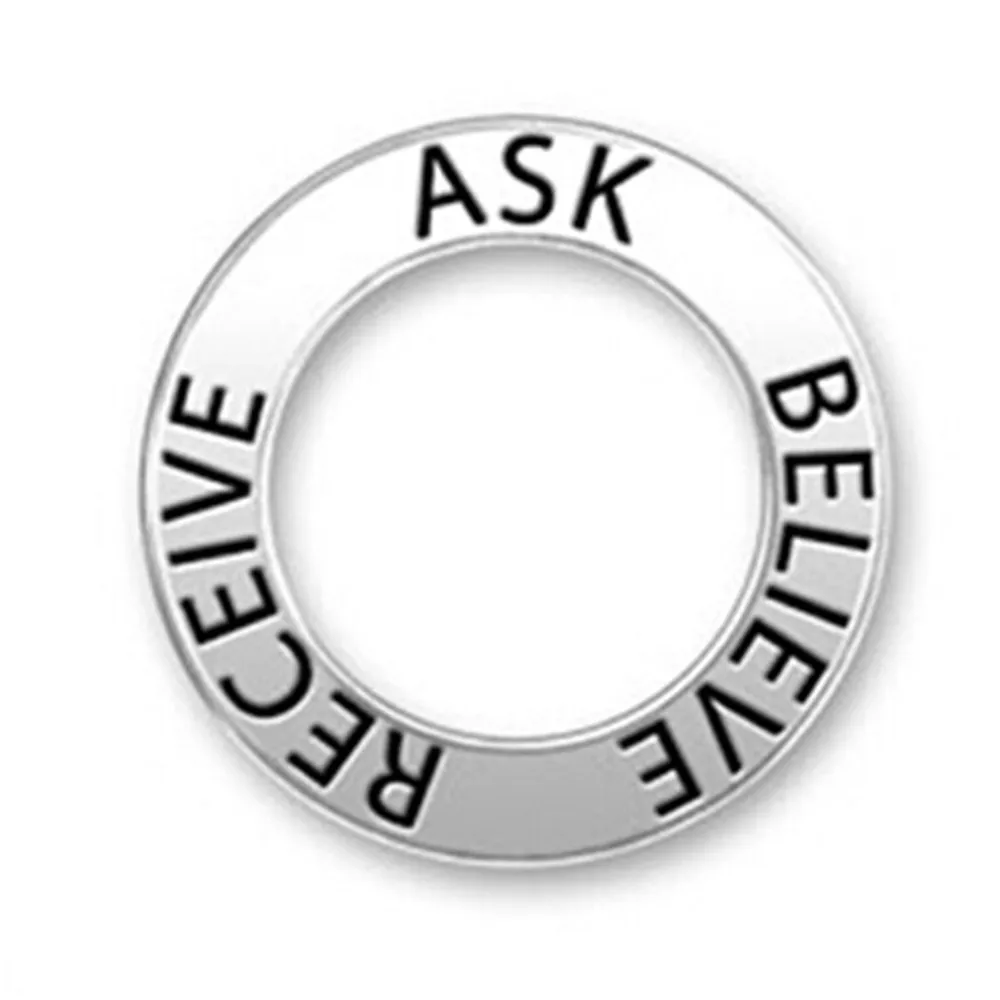High Quality Ask Believe Receive Circle Message Affirmation Ring Charms Jewelry Making Accessories
High Quality Ask Believe Receive Circle Message Affirmation Ring Charms Jewelry Making Accessories