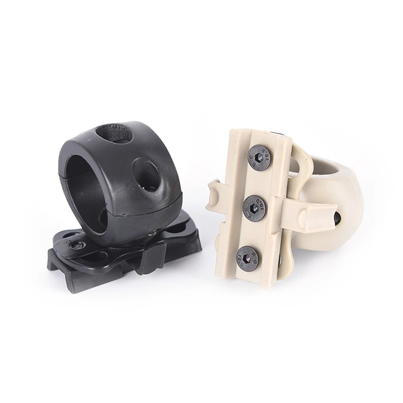 Tactical Helmet Flashlight Mount Clip Military Airsoft Light Clamp AdaptorY AE 