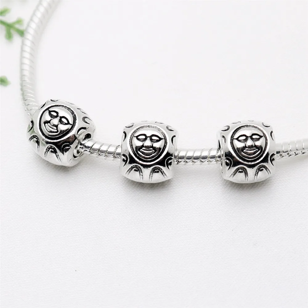 Vintage Silver Sun big hole beads fit Pandora Charms diy European Bracelets Jewelry Making Handmade 36pcs/lot
Vintage Silver Sun big hole beads fit Pandora Charms diy European Bracelets Jewelry Making Handmade 36pcs/lot