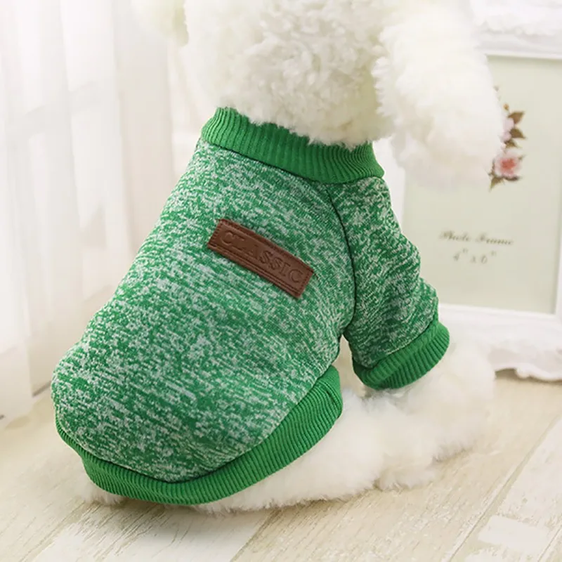 Autumn Winter Warm Dog Clothes For Small Medium Soft Dog Sweater Clothing Winter Chihuahua Clothes Classic Pet dog accessories (1)