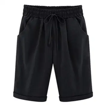 Women Casual Loose Solid Drawstring Waist Half Knee Length Pants Plus Size Drawstring, Pockets Half Pants Mid
Women Casual Loose Solid Drawstring Waist Half Knee Length Pants Plus Size Drawstring, Pockets Half Pants Mid