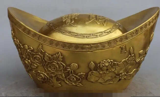 S4729 15"Chinese Home Decoration Bronze Carving Flower Wealth Yuanbao Money Box Statue discount 30% (C0324)
S4729 15"Chinese Home Decoration Bronze Carving Flower Wealth Yuanbao Money Box Statue discount 30% (C0324)