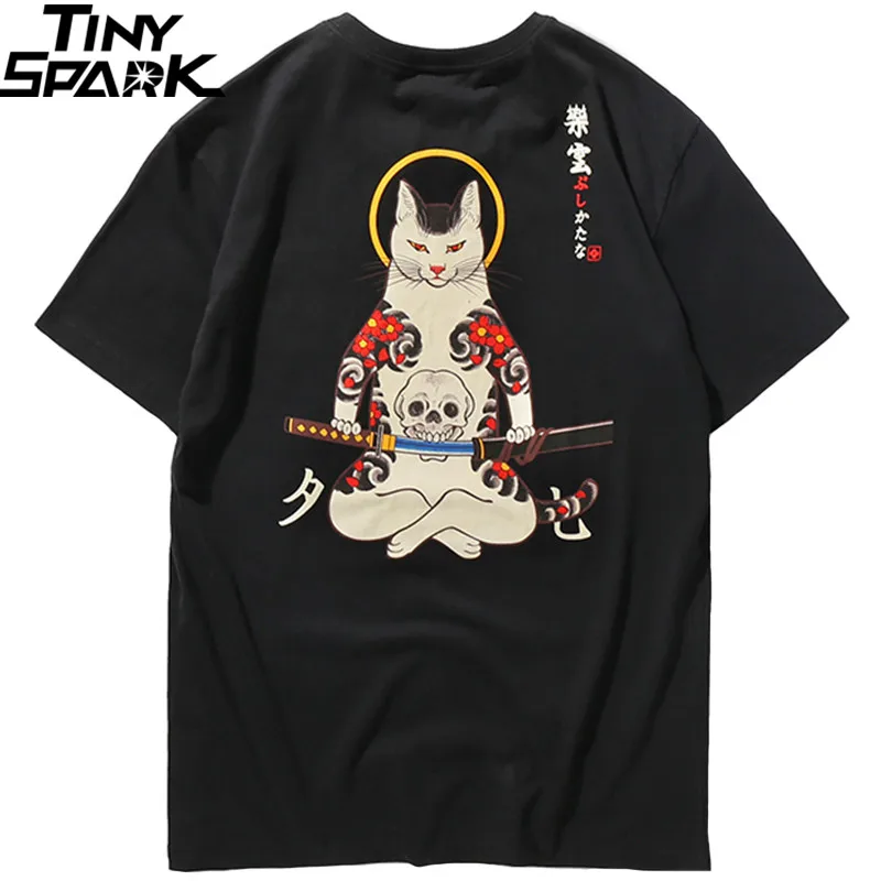 Men Harajuku T Shirt Japanese Ninja Cat Skull Tshirt Hip Hop Streetwear Ukiyoe Embroidery T-Shirts 2019 Summer Cotton Tops Tees
Men Harajuku T Shirt Japanese Ninja Cat Skull Tshirt Hip Hop Streetwear Ukiyoe Embroidery T-Shirts 2019 Summer Cotton Tops Tees