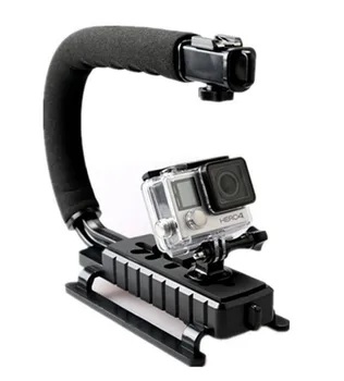 U Shape U-GRIP Handheld Stabilizer With Adapter and Screw Accessories for GoPro Hero 3 3+ 4 5 DV Cameras SJ4000 SJ6000