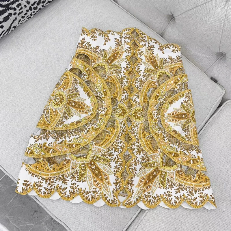 Silk hemp High waist skirt Court retro hollow beaded 2019 Summer Short skirt High-end Fashion mini skirt
Silk hemp High waist skirt Court retro hollow beaded 2019 Summer Short skirt High-end Fashion mini skirt