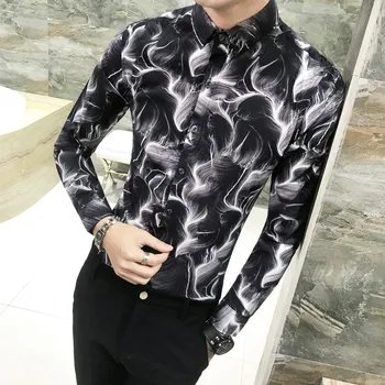 Loldeal Floral Shirt Autumn New Tuxedo Quality Digital Print Slim Fit Shirt Men Long Sleeve Casual Prom Shirts Dress Blouse
Loldeal Floral Shirt Autumn New Tuxedo Quality Digital Print Slim Fit Shirt Men Long Sleeve Casual Prom Shirts Dress Blouse