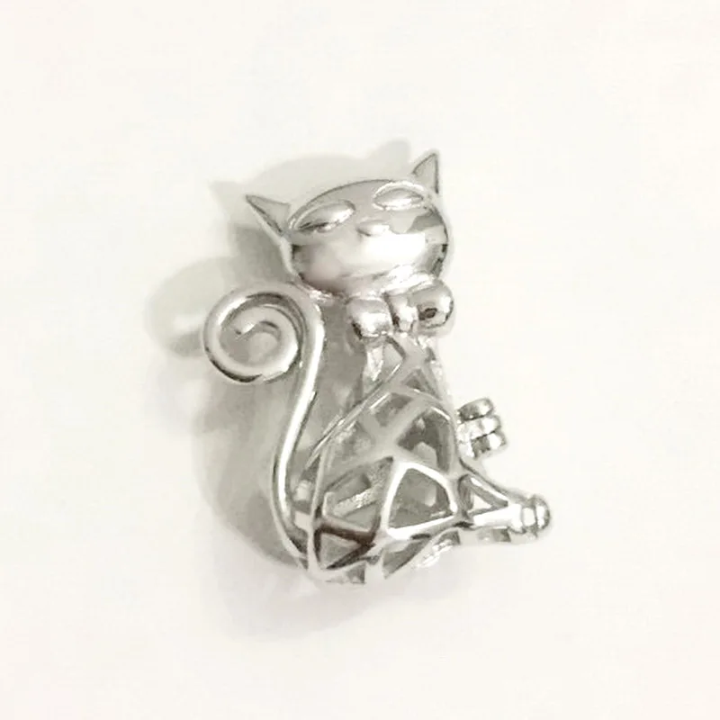 925 Sterling Silver Cat Locket Cage Pendant Fitting, DIY Pearl Gem Bead Pendant Necklace Finding Lovely Charm
925 Sterling Silver Cat Locket Cage Pendant Fitting, DIY Pearl Gem Bead Pendant Necklace Finding Lovely Charm