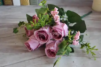 SPR 9 Spring Toffee Rose Wedding artificial flowers Bouquet silk flower table flower Bride holding flowers
SPR 9 Spring Toffee Rose Wedding artificial flowers Bouquet silk flower table flower Bride holding flowers