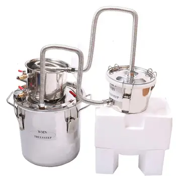 3 Pots DIY 5 Gal 20 L NEW Alcohol Stainless Steel Moonshine Still Water Brandy Distiller Boiler Keg WIne Brewing Kit
3 Pots DIY 5 Gal 20 L NEW Alcohol Stainless Steel Moonshine Still Water Brandy Distiller Boiler Keg WIne Brewing Kit