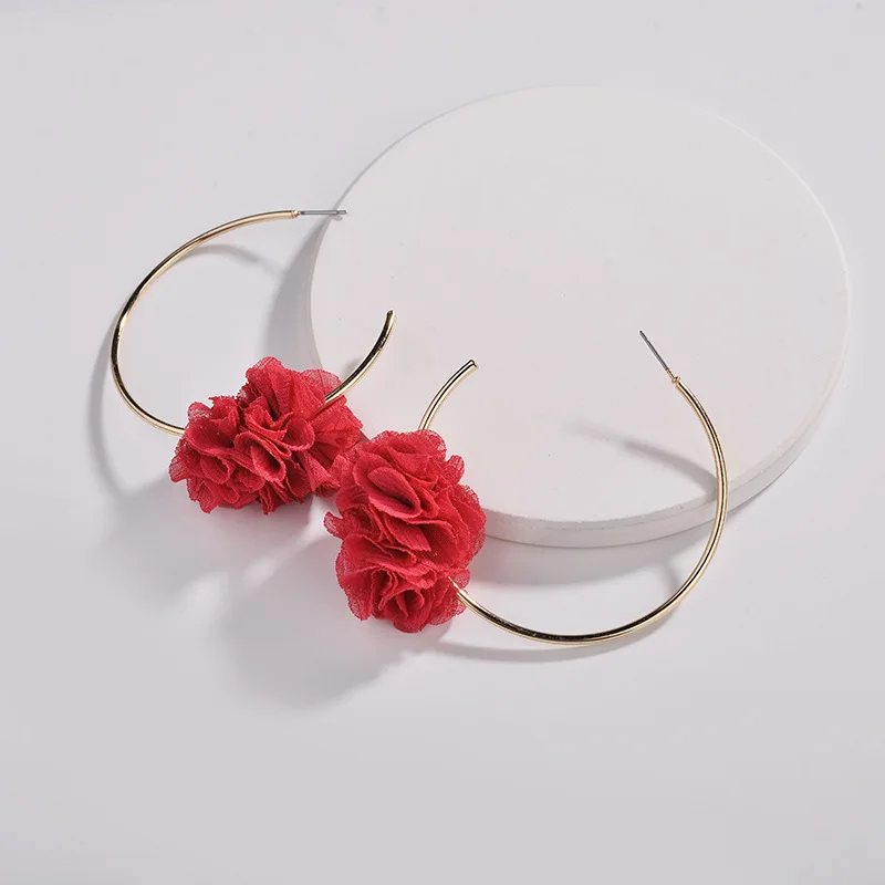 ZWPON 2018 Large Lace Flower Copper Hoop Earrings for Women Fashion Jewelry Red Pompom Bridal Earrings Jewelry Wholesale
ZWPON 2018 Large Lace Flower Copper Hoop Earrings for Women Fashion Jewelry Red Pompom Bridal Earrings Jewelry Wholesale