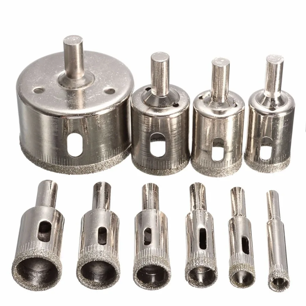 10PCS Diamond Coated Core Hole Saw Drill Bits Tool Cutter For Tiles Marble Glass Drilling 6 8 10 12 14 16 18 22 35 40 50m
10PCS Diamond Coated Core Hole Saw Drill Bits Tool Cutter For Tiles Marble Glass Drilling 6 8 10 12 14 16 18 22 35 40 50m