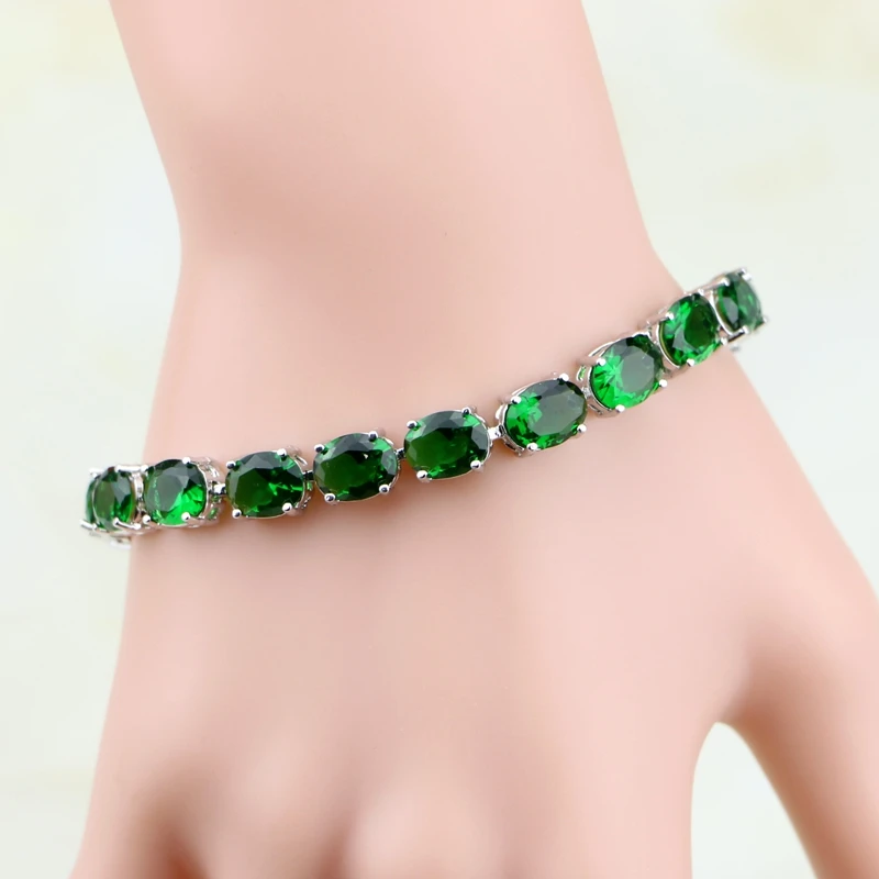 Sterling Silver Jewelry Green Emerald White Topaz Chain & Link Bracelets For Women Free Gifts Box&Free Shipping S075
Sterling Silver Jewelry Green Emerald White Topaz Chain & Link Bracelets For Women Free Gifts Box&Free Shipping S075