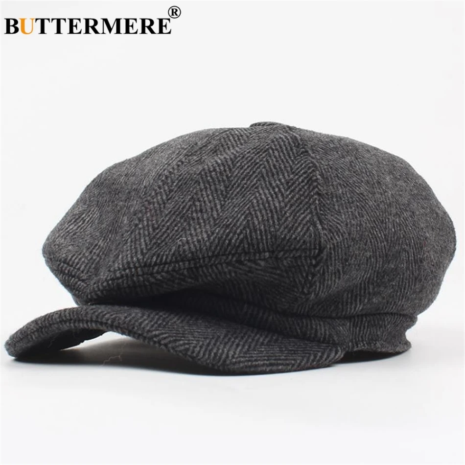 BUTTERMERE Octagonal Men Hat Black Newsboy Cap Male Eight Piece Flat Cap Beckham Beret Herringbone Autumn Winter Gatsby Cap
BUTTERMERE Octagonal Men Hat Black Newsboy Cap Male Eight Piece Flat Cap Beckham Beret Herringbone Autumn Winter Gatsby Cap