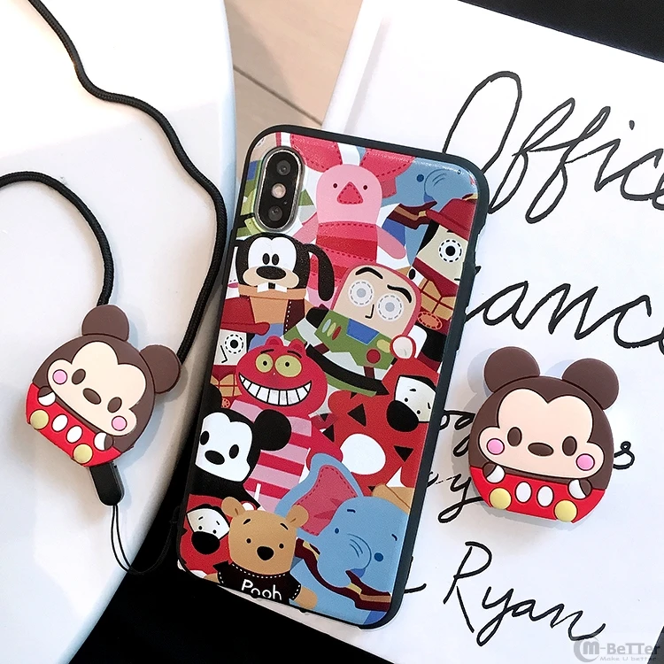 For Samsung S10/S9/S8 plus phone case Galaxy note 8/9 cartoon animal Mickey shell S6/S7 edge soft cover airbag + holder + strap
For Samsung S10/S9/S8 plus phone case Galaxy note 8/9 cartoon animal Mickey shell S6/S7 edge soft cover airbag + holder + strap
