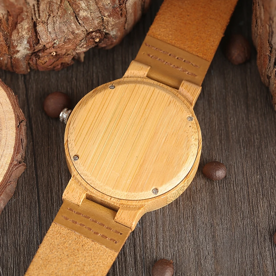 Top Minimalist Natural Bamboo Wood Watch Male Handmade Simple Mens Sports Quartz Wristwatch Arabic Numbers reloj de hombre 2018 (7)