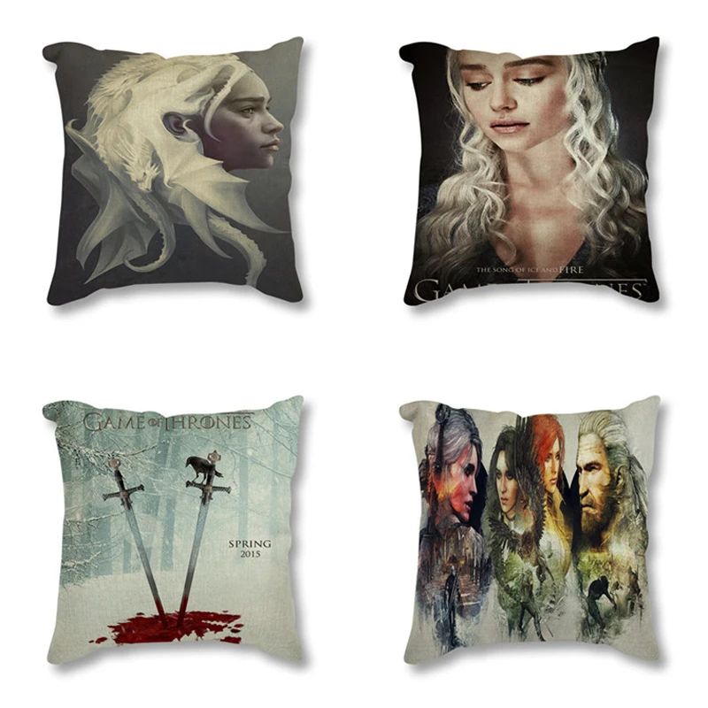 Decorative Cushion Cover Game of Thrones Art Poster Printed Linen Cotton Seat Cushion Cover Pillowcase for Sofa Bed Home Decor
Decorative Cushion Cover Game of Thrones Art Poster Printed Linen Cotton Seat Cushion Cover Pillowcase for Sofa Bed Home Decor